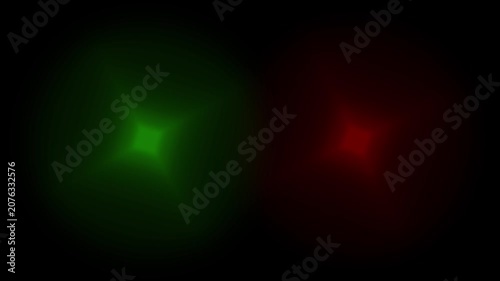 Green Yellow Red Glowing Optical Lens Flare Stars, Traffic Light Signal Interface Element Overlays