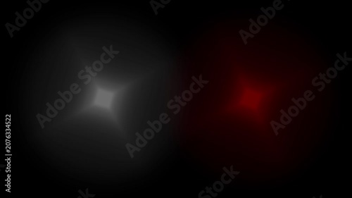 White Blue Red Glowing Optical Lens Flare Stars, Police Siren Emergency Light Interface Element Loops