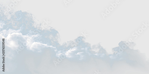Fényképezés Clouds of varying shapes occupy the sky during the daytime in a bright natural s