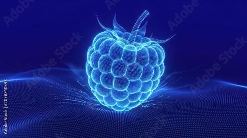 3D rendered illustration of human brain heart and eye with fresh ripe raspberries macro close-up isolated red fruit concept of health nutrition and human anatomy