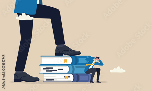 Bild auf Leinwand Workplace discrimination, manager or aggression concept, violence boss put his g