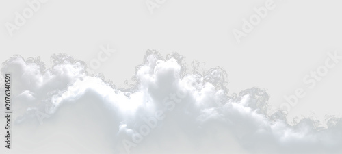 Photos White clouds on a transparent background with soft edges and varied shapes showi