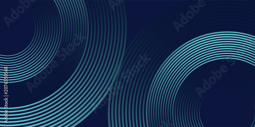 Obraz na plátně blue abstract background with glowing circles