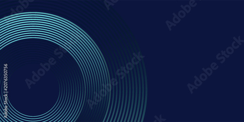 Obraz na plátně blue abstract background with glowing circles
