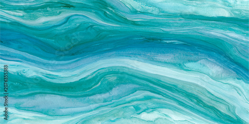 Cuadro en lienzo Abstract Blue Water Surface Background with Ocean Waves Ripples and Clear Aqua T