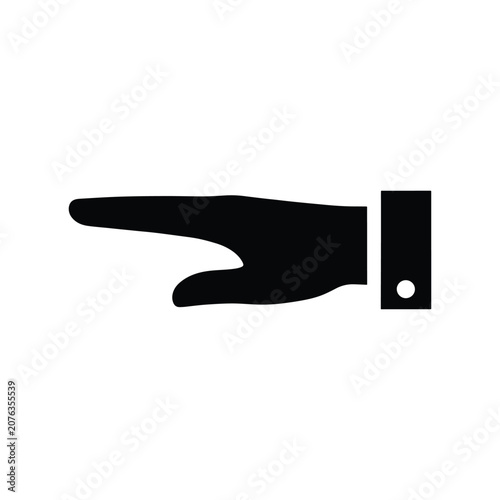 Go Away Hand Gesture Solid Silhouette Icon Design Collection