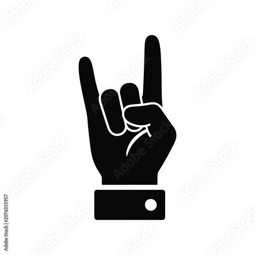 ILY Hand Gesture Solid Silhouette Icon Design Collection