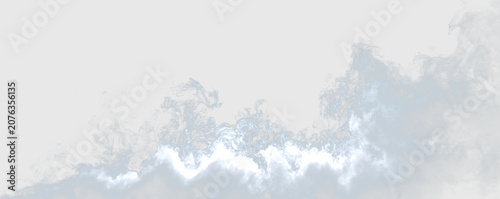 Принти на полотні White clouds scattered in a blue sky with a few gray tones during the day, on a