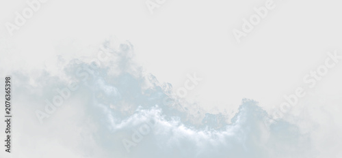 Tableau sur toile Light clouds drift in a blue sky over a transparent background creating a soothi