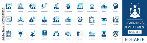 Fotografía Learning and development  icon set