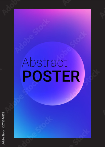 Minimalist abstract poster template featuring soft gradient circular design abstract gradient