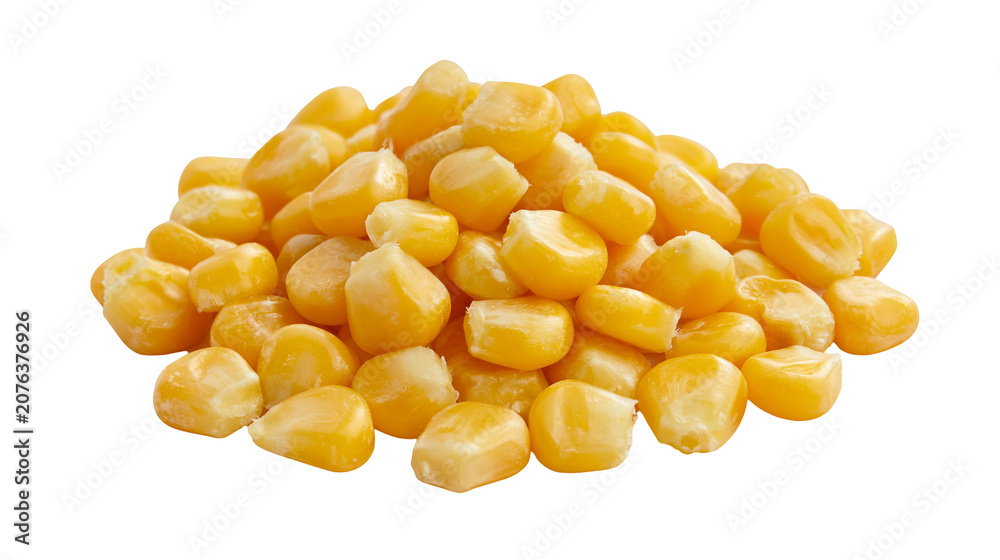 Fototapeta premium Pile of fresh yellow corn kernels
