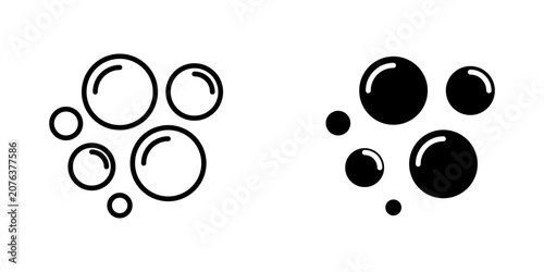 Bild auf Leinwand Soap Bubbles icons, dual style icon set