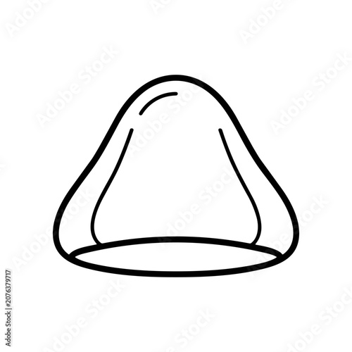 Fotografie Simple black line drawing of bell.