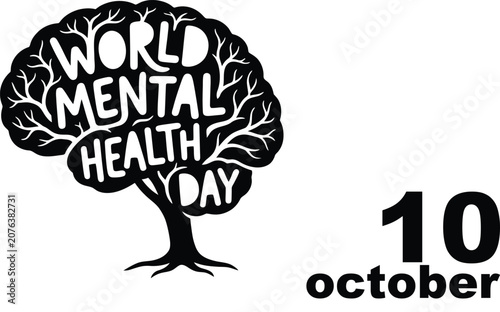 World mental health day awareness graphic