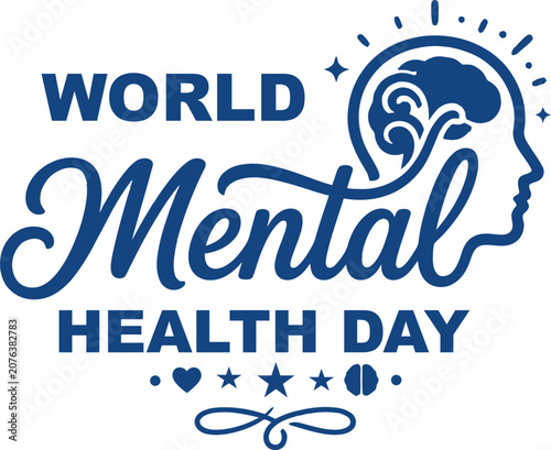 World mental health day awareness graphic