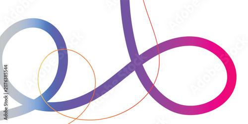 Photos Colorful Abstract Loop Design with Gradient Waves
