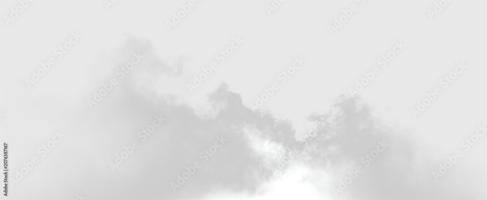 Obraz premium Clouds floating against a transparent background showing the effect of light and shadow with soft edges