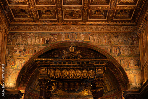 Tableau sur toile saint mary major, santa maria maggiore, papal basilica, basilica, rome, italy, c