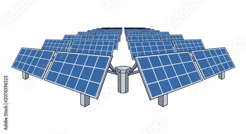 Solar panel array for renewable energy generation