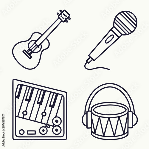 set of musical instruments