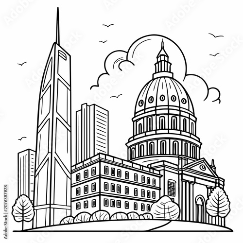 sketch of the city