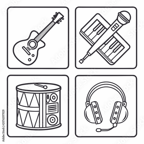 musical instruments set