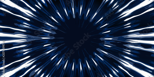Fotografie Radial speed lines pattern with dark blue and white coloration