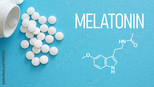 Fotografija Melatonin Hormone for Sleep Regulation, Circadian Rhythm Support, Healthy Rest,