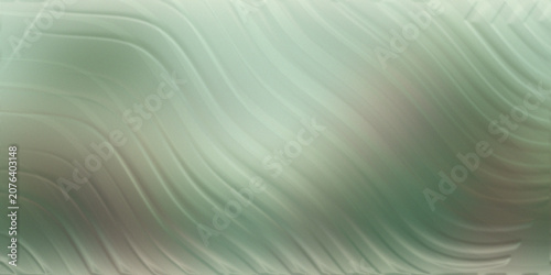 Fotografie Abstract background with soft green flowing waves and subtle gradient light creating elegant three dimensional liquid surface