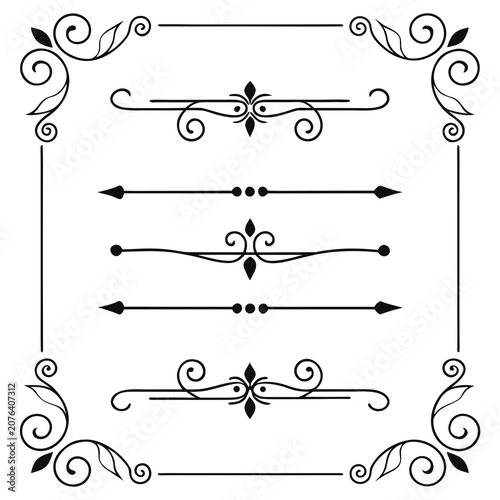 Cuadro en lienzo calligraphic design elements and page decoration