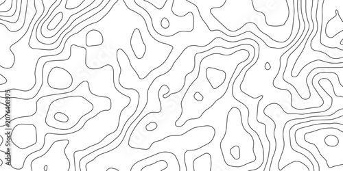 Tableau sur toile Abstract topographic map contour lines, creating a pattern of elevation and landform representation on a clean, modern surface