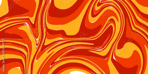 Obraz na plátně A vibrant abstract background showcasing fiery red and orange liquid swirls with bright, glowing accents