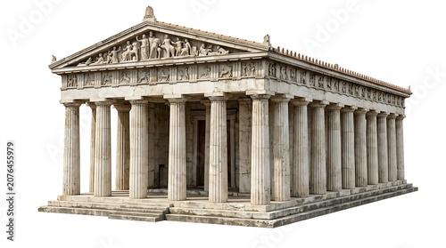 Ancient Greek Temple Model Architecture.