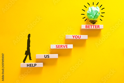 Obraz na plátně Help us serve you better symbol