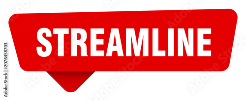 Canvas Print streamline red sticker isolated on transpatent background