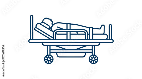 Fotografie Patient on hospital bed lying down.