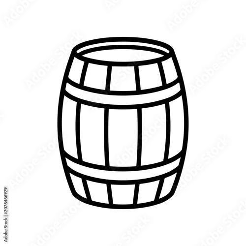 Wooden Barrel Illustration.