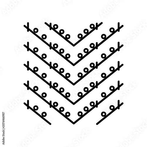 Black Chevron Pattern with Circles.