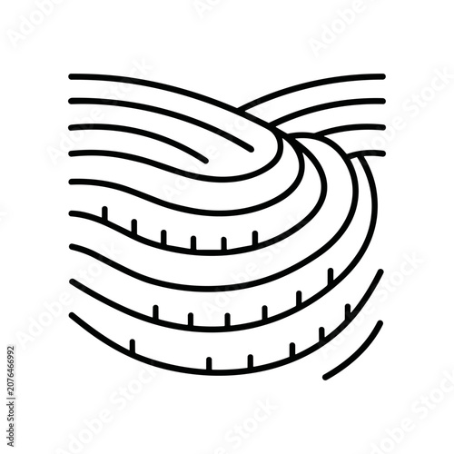 Black lines forming wavy pattern.