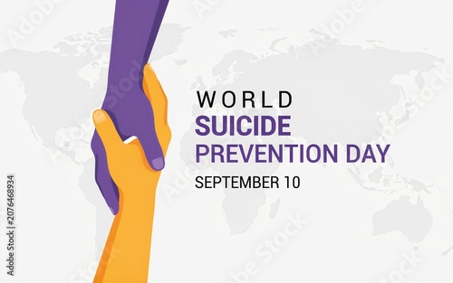 World suicide prevention day concept with holding hands