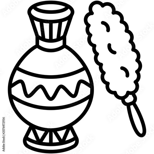 Dusting Cleaning Cloth Surface Hygiene Icon Vector
