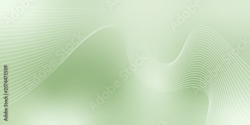 Abstract green gradient flowing wave background with lines modern corporate technology banner design.