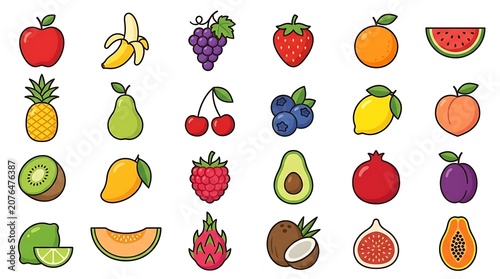 Colorful autumn leaves collection illustration.