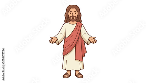 Obraz na plátne Jesus Christ clipart vector illustration