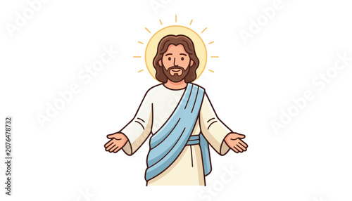 Fotografía Jesus Christ clipart vector illustration