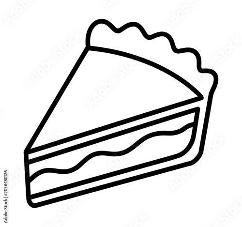 Slice of pie with crust