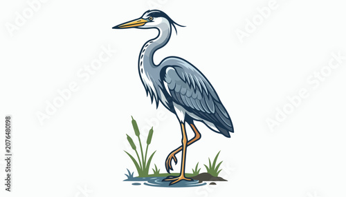 Bild auf Leinwand Herons bird clipart vector illustration