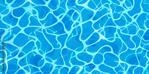 Obraz na plátně Water ripple pattern a seamless blue vector illustration