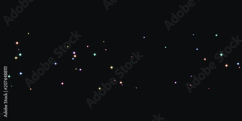 Photos Twinkling colorful stars in a dark night sky background Vector, illustration